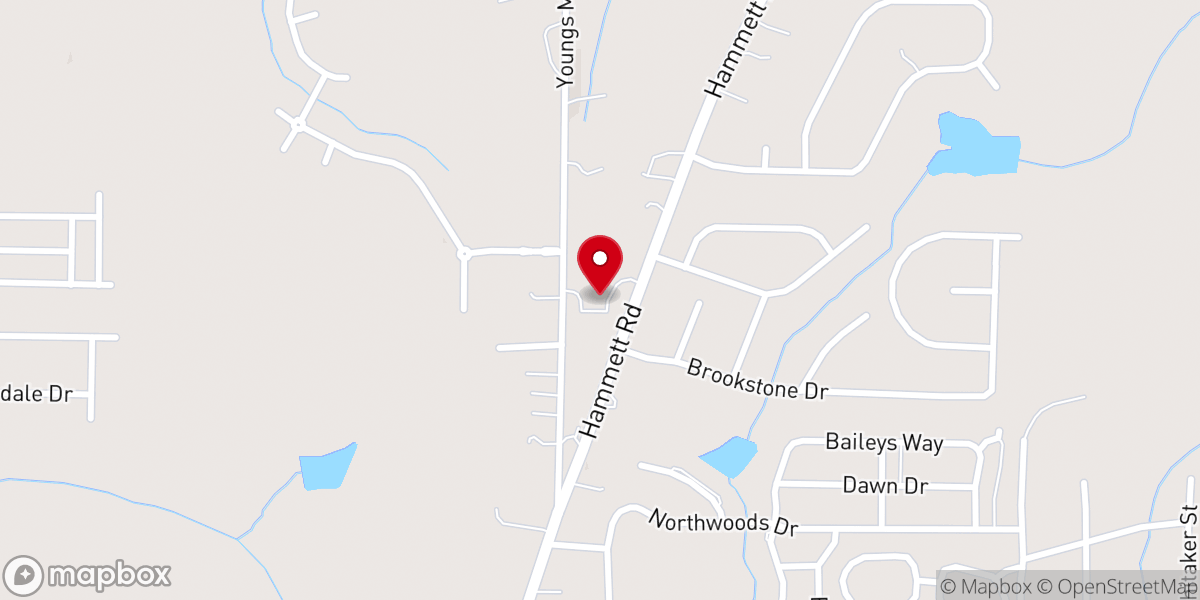 Map showing location of Eastside Community Church