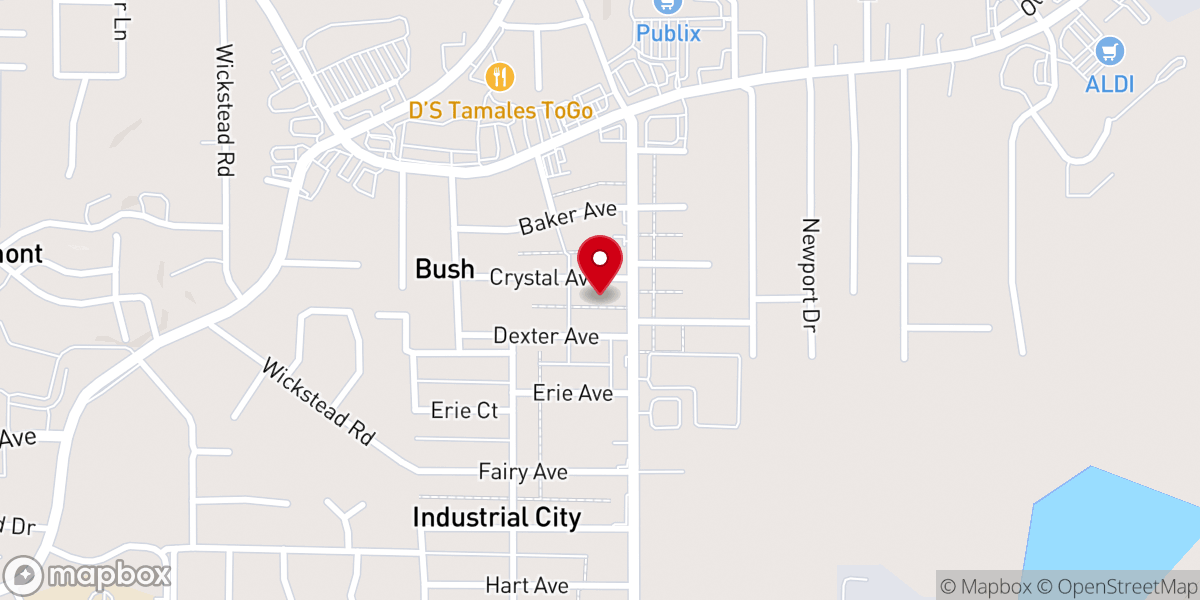Map showing location of Brooklane Church