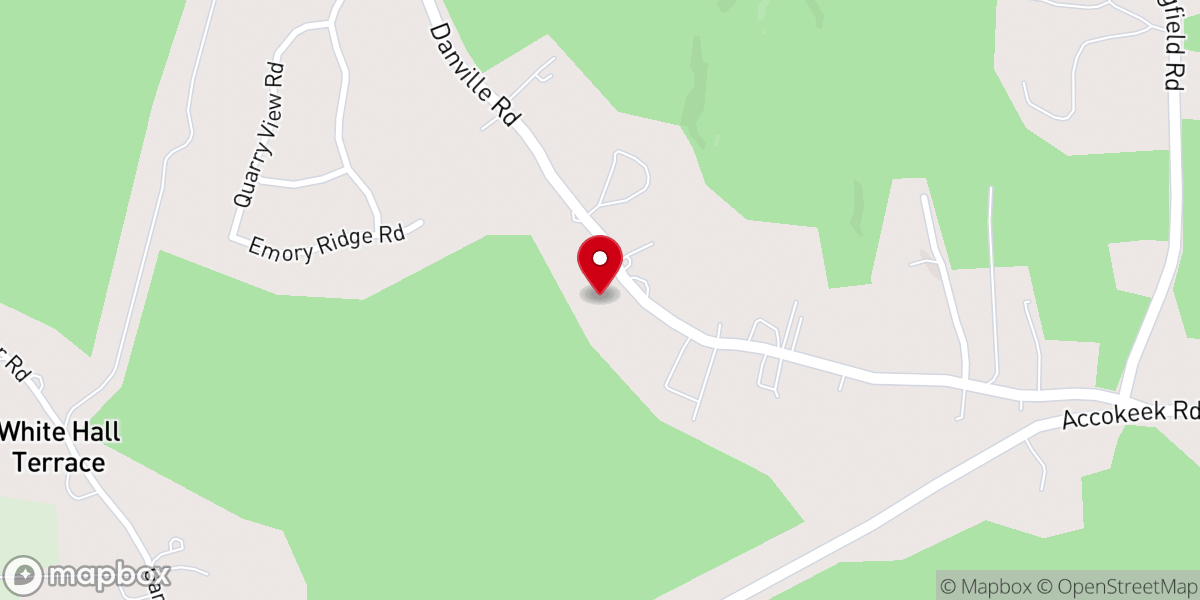 Map showing location of First United Pentecostal Church