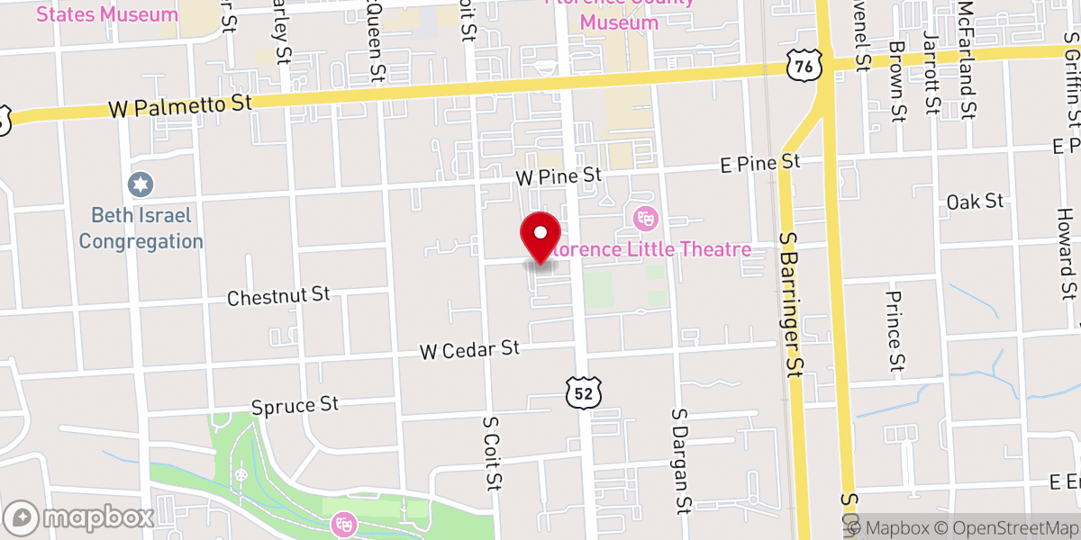 Map showing location of Heres Life Florence Inc