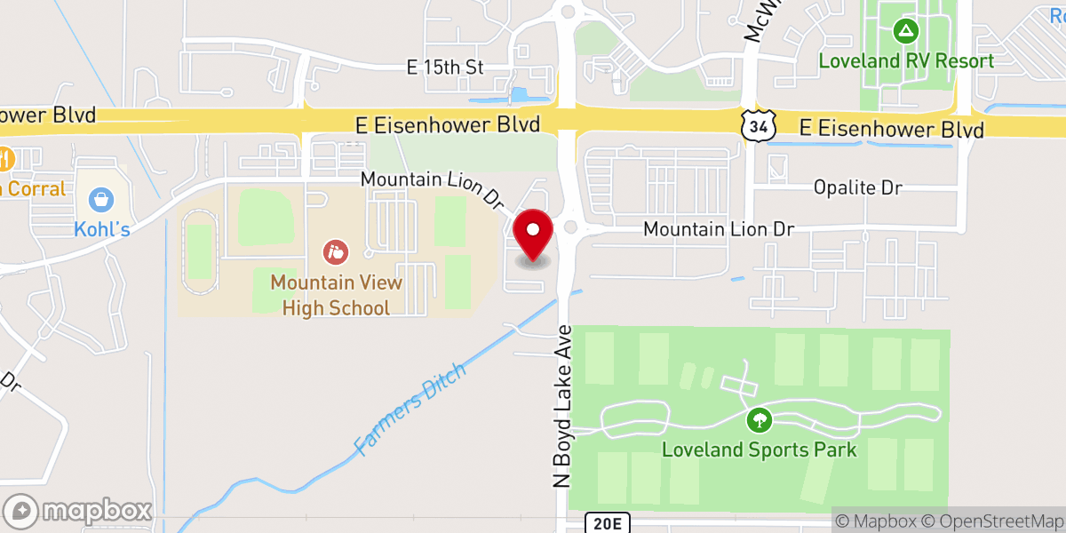 Map showing location of Stake Center