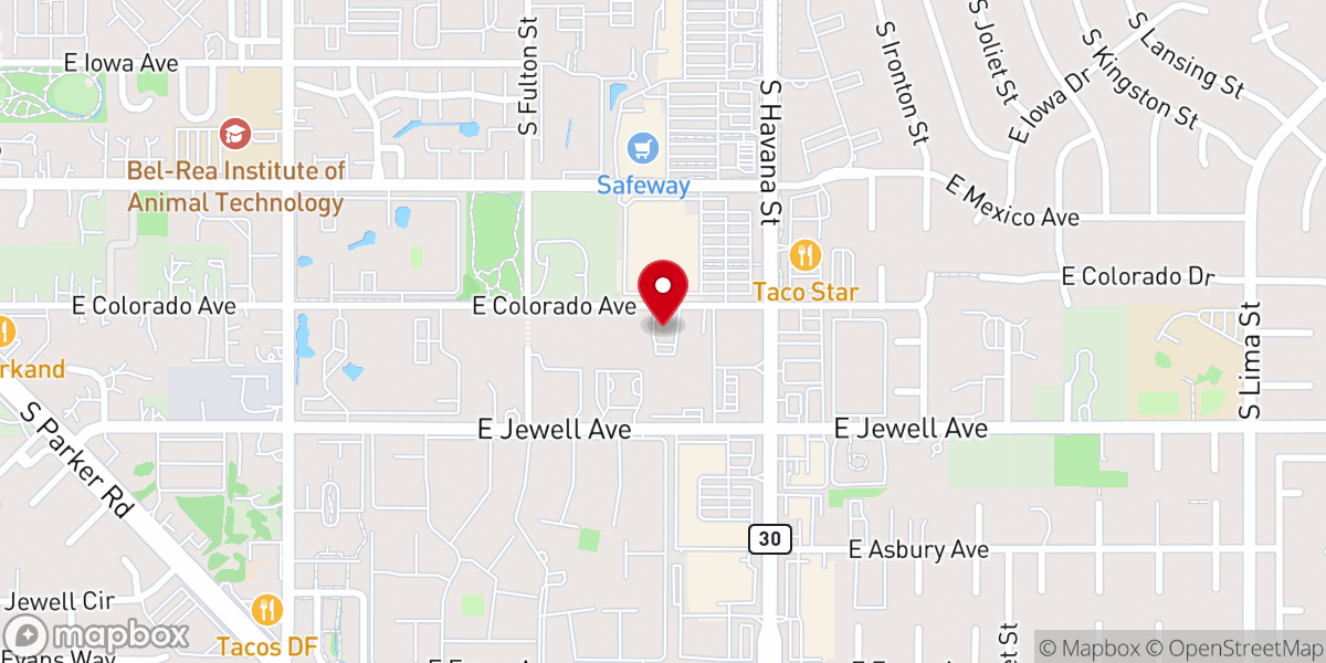 Map showing location of Colorado Avenue Bible Church