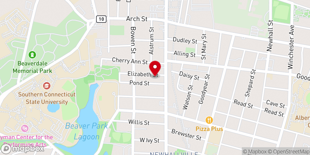 Map showing location of Saint John the Baptist Roman Catholic Church