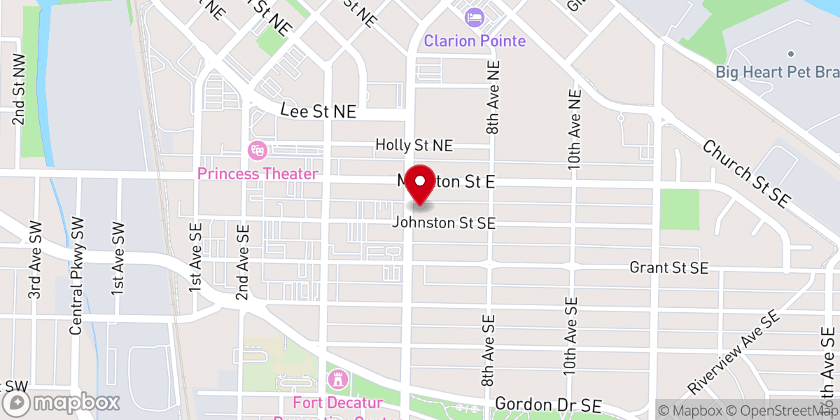 Map showing location of First Church of Jesus Christ