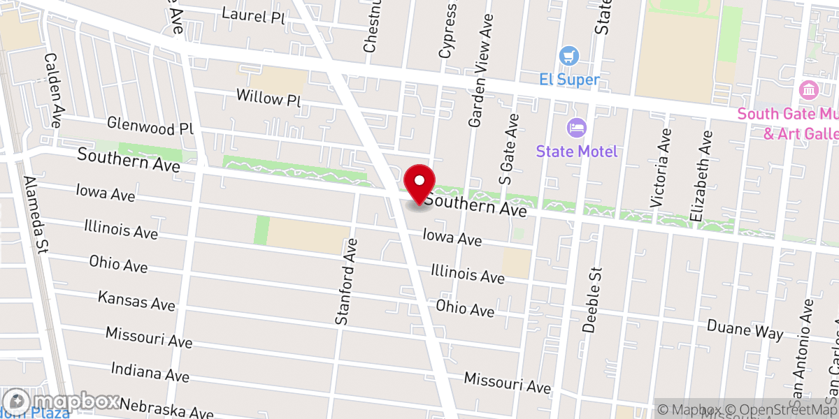 Map showing location of First Foursquare Church