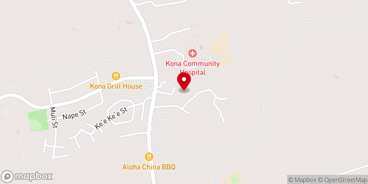 Map showing location of Kona Gospel Chapel Pentecostal