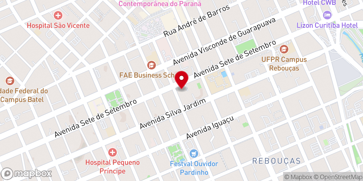 Map showing location of Igreja Universal do Reino de Deus