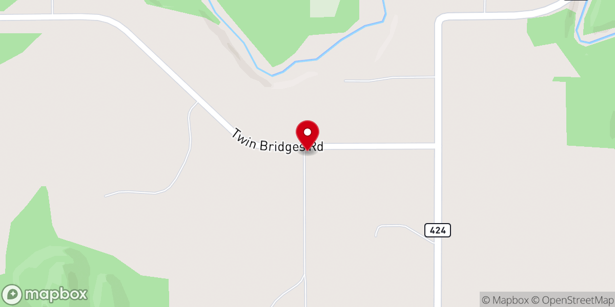 Map showing location of Potters Field Ranch Inc