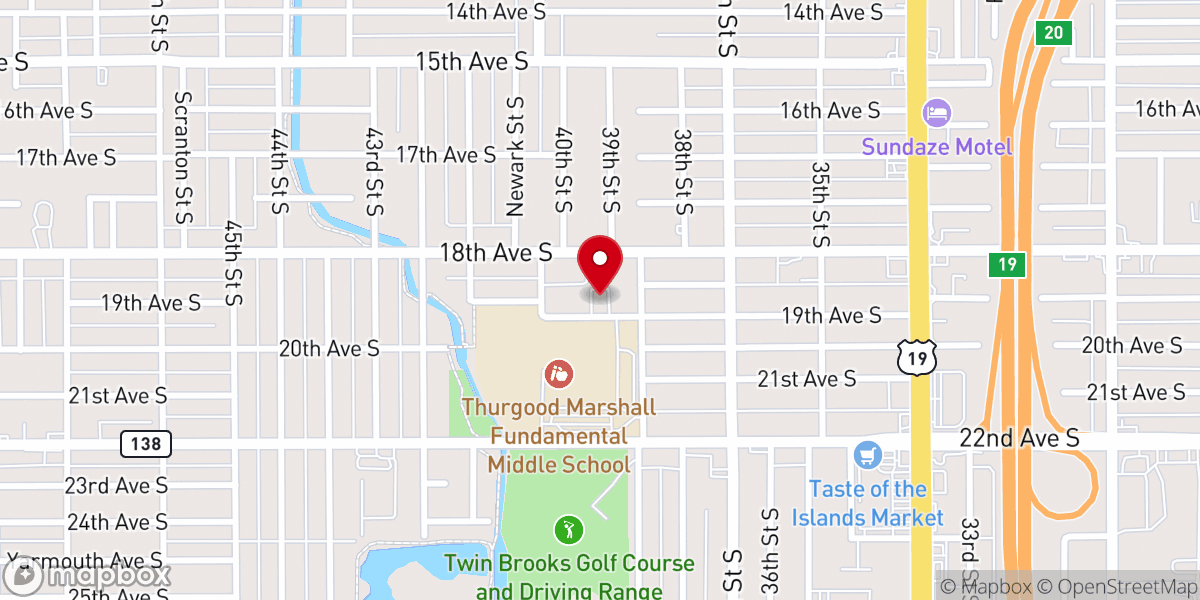 Map showing location of Greater Grand Central Baptist