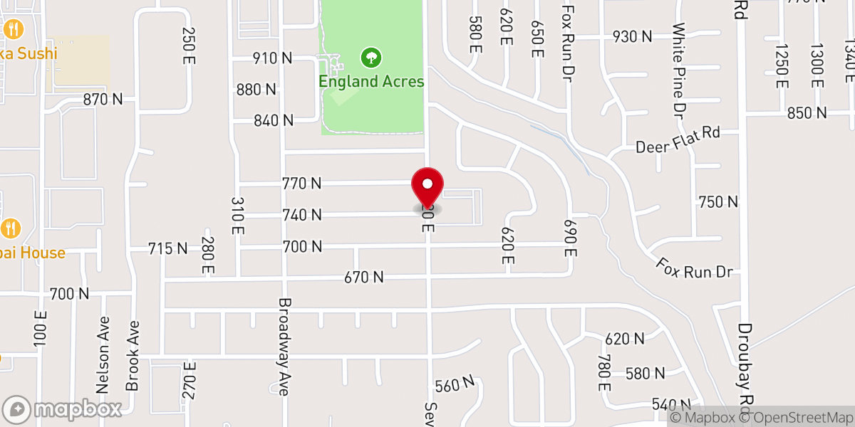 Map showing location of FamilySearch center