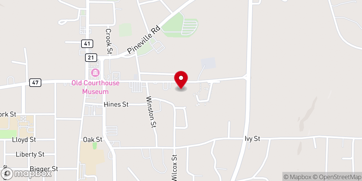 Map showing location of New Birth Pentecostal Church, Inc.