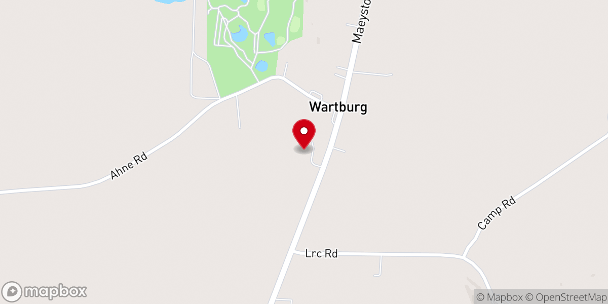 Map showing location of Holy Cross Lutheran Church