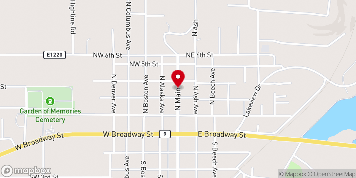 Map showing location of Bible Missionary Church