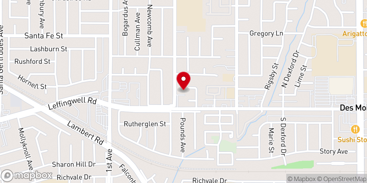 Map showing location of Jordan Baptist Church