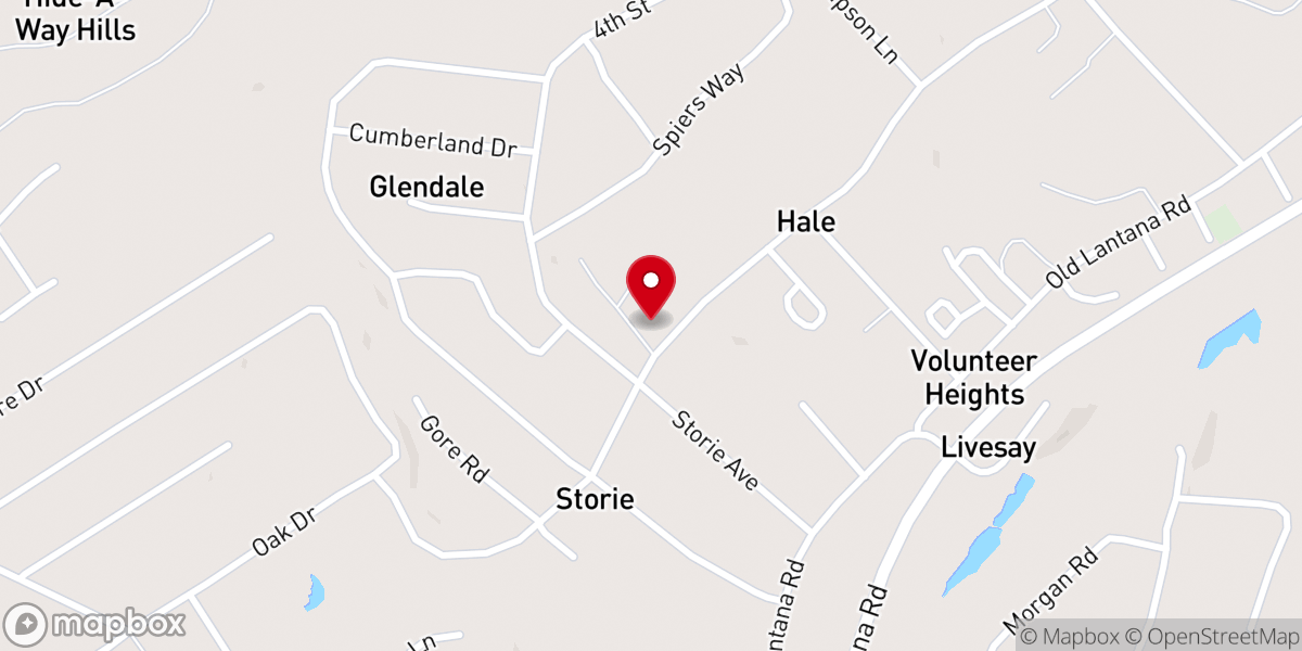 Map showing location of Crossville Church of God of Prophecy