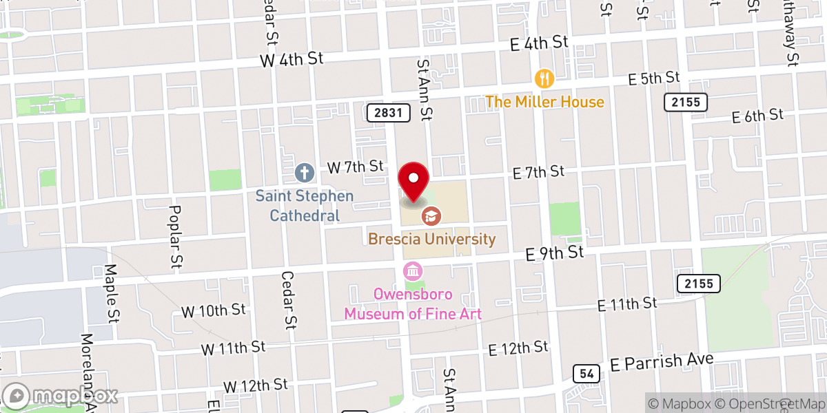 Map showing location of Immaculate Heart of Mary Chapel