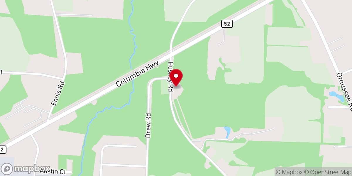 Map showing location of Smyrna Baptist Church