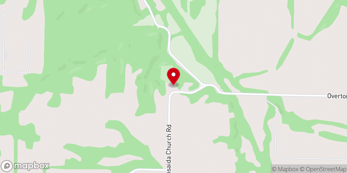 Map showing location of Bethsaida Church