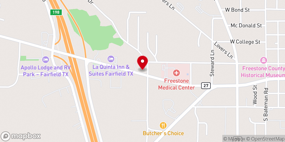 Map showing location of Fairfield Chamber of Commerce