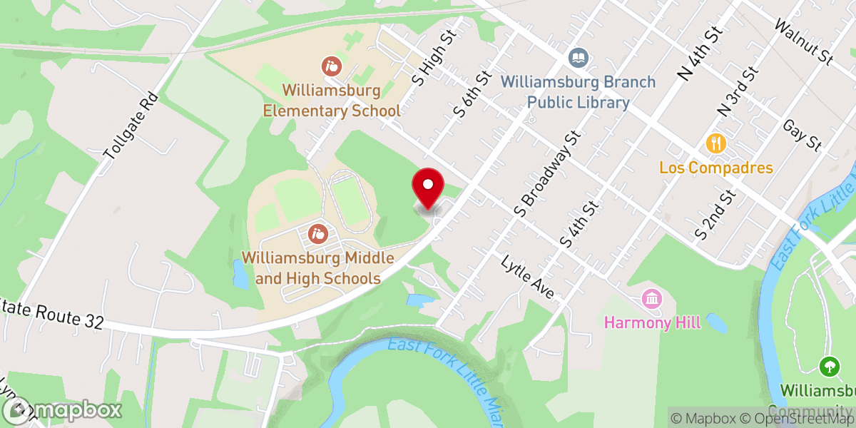 Map showing location of St. Ann's Catholic Church