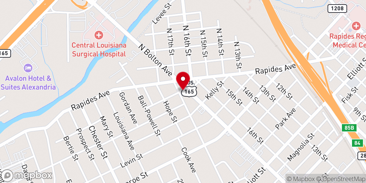 Map showing location of God's House of Prayer Ministry