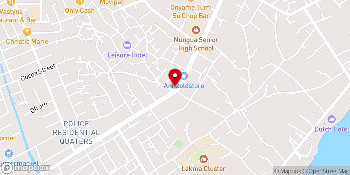 Map showing location of Global Evangelical Church, Rohi, Nungua