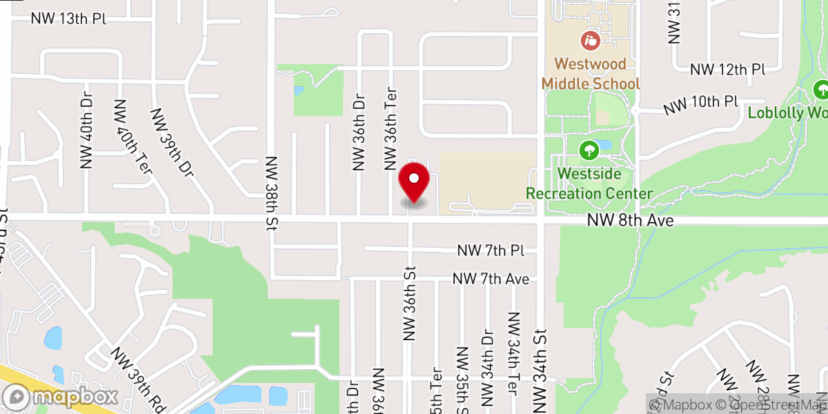 Map showing location of Servants of Christ Anglican Church