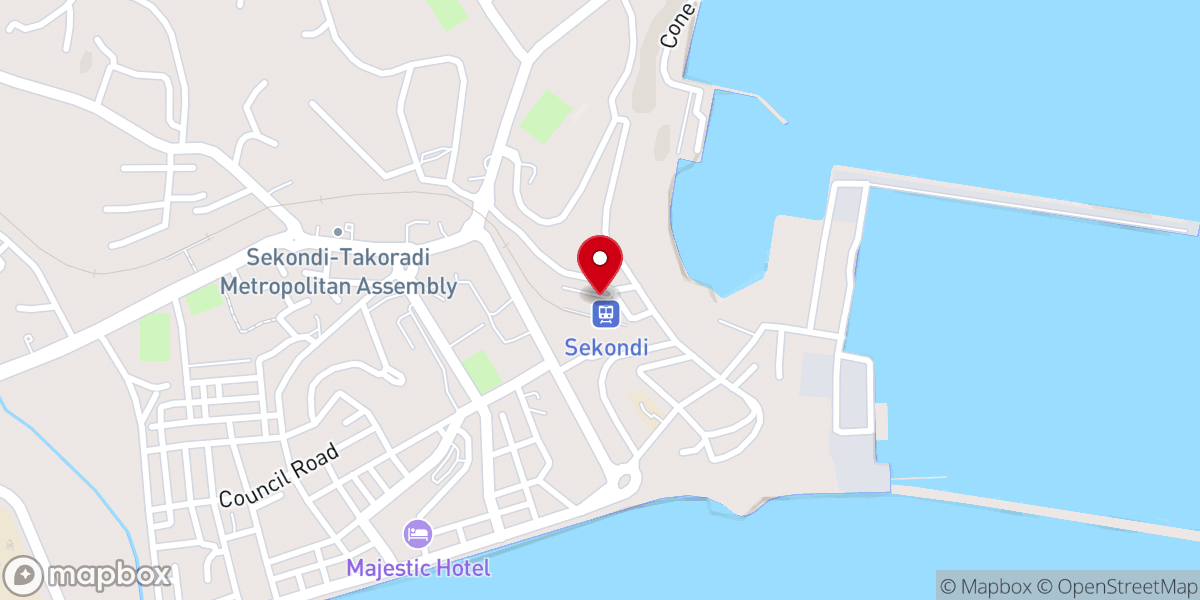 Map showing location of Kingdom Witness Chapel Int. - Sekondi Branch