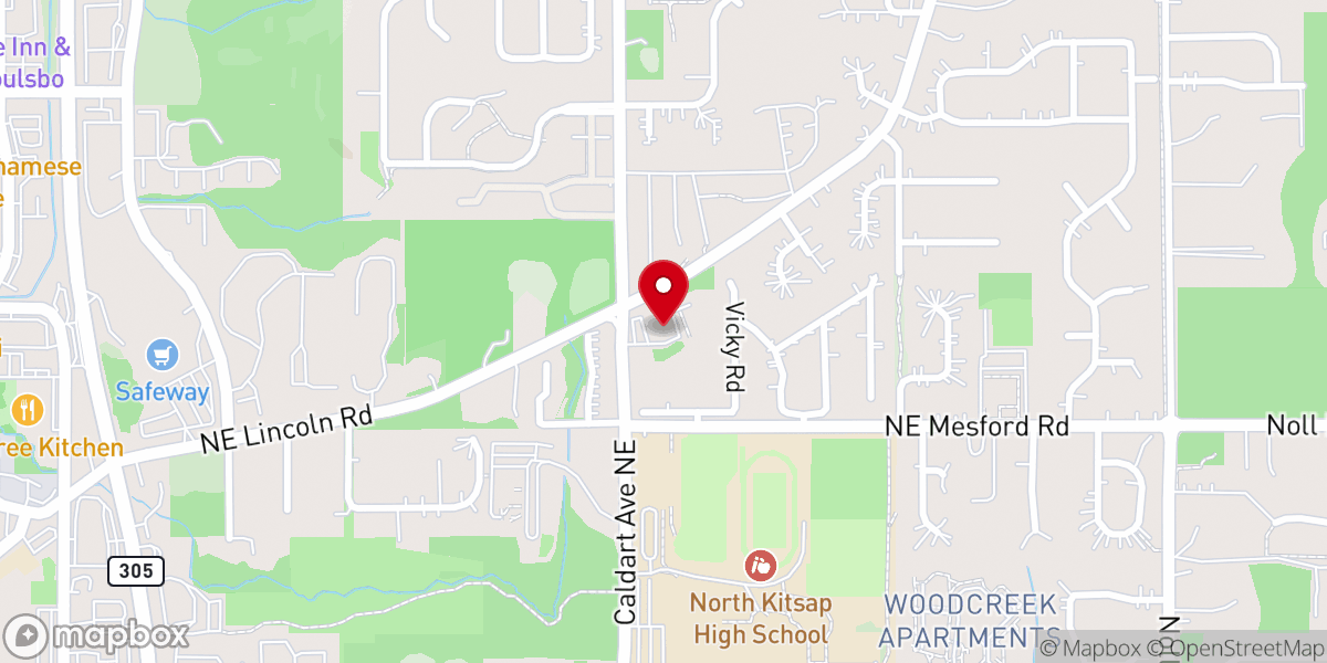 Map showing location of Poulsbo Seventh-day Adventist Church
