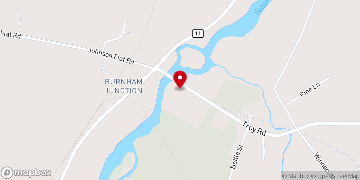 Map showing location of Burnham Baptist Church