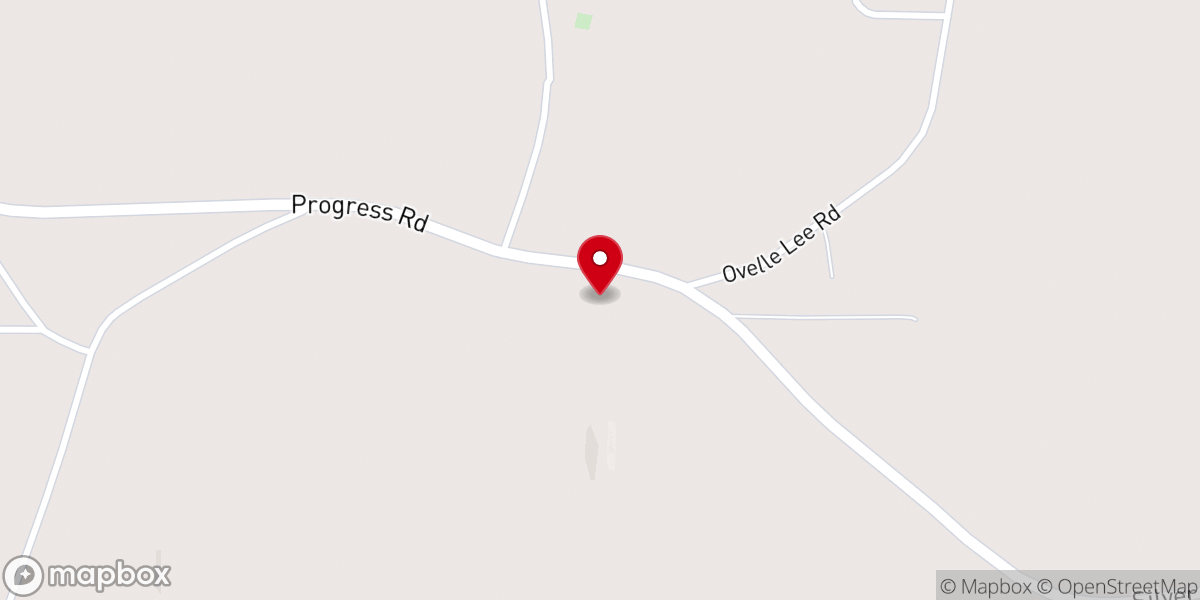 Map showing location of Hickory Springs Church