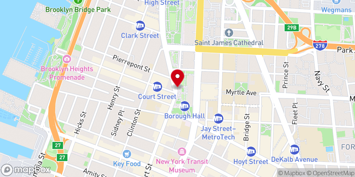 Map showing location of Plymouth Church of the Pilgrims