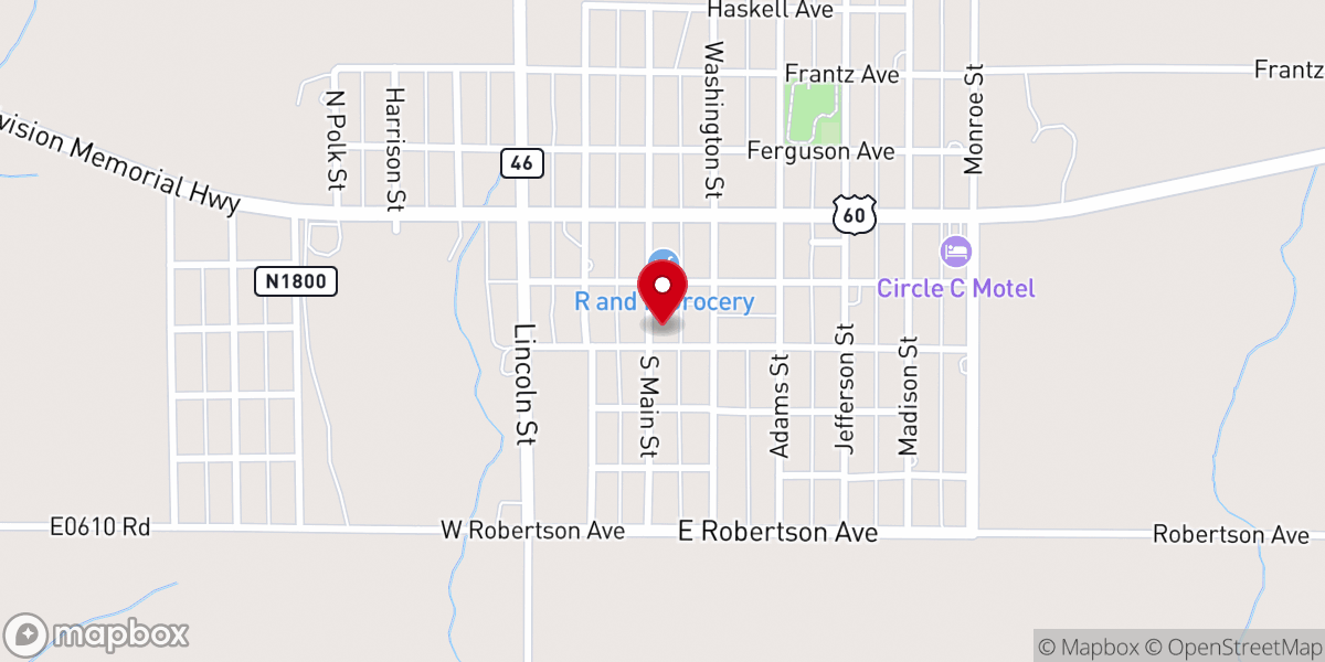 Map showing location of Apostolic Faith Church
