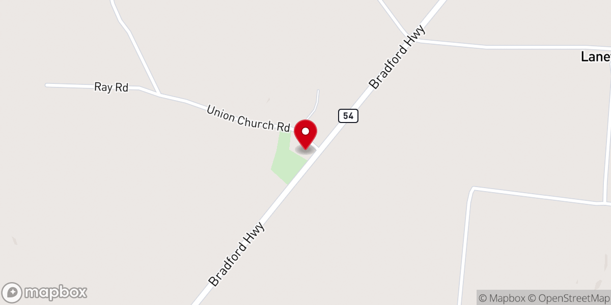 Map showing location of Union Methodist Church