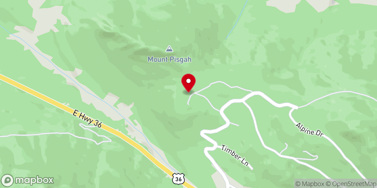 Map showing location of Ravencrest Chalet