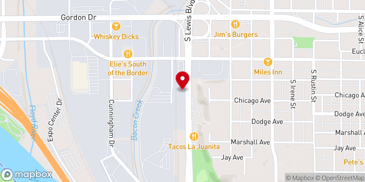 Map showing location of Open Door United Church