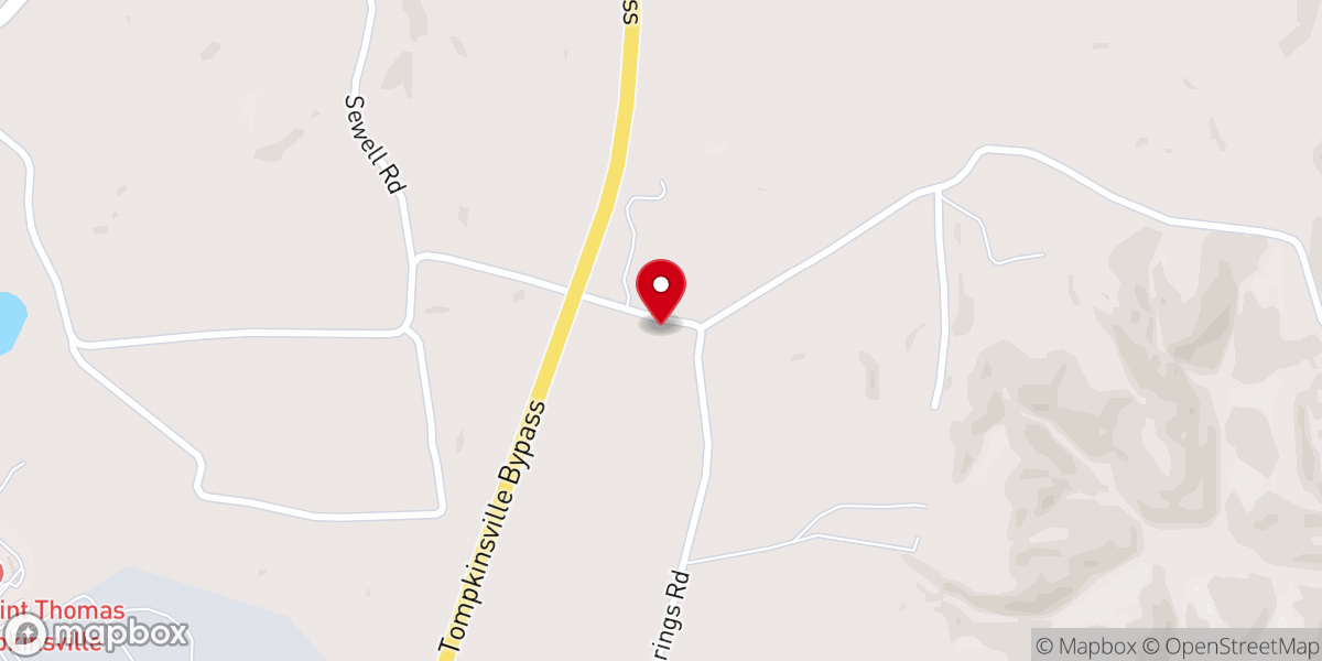 Map showing location of Cave Springs Missionary Baptist Church