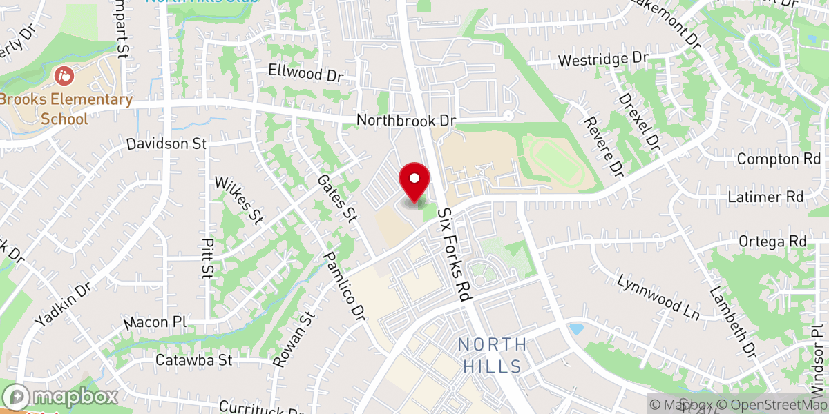 Map showing location of North Raleigh International Baptist Church