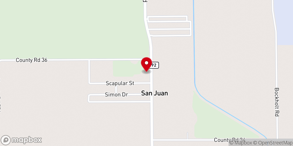 Map showing location of Our Lady of Mt Carmel Mission