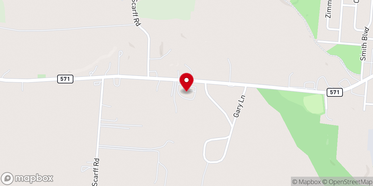 Map showing location of First Baptist Church