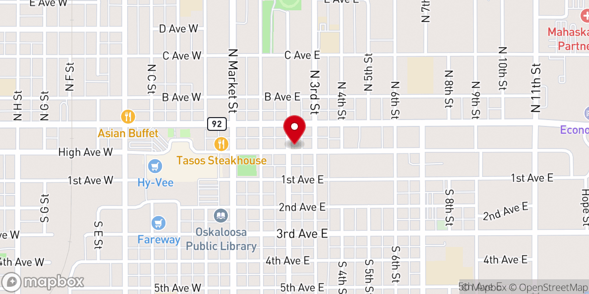 Map showing location of St Mary's Parish Center & Office