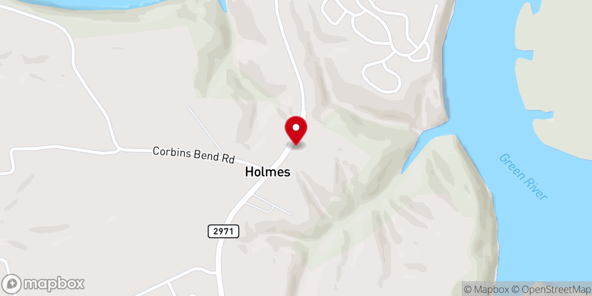 Map showing location of Charity Baptist Church