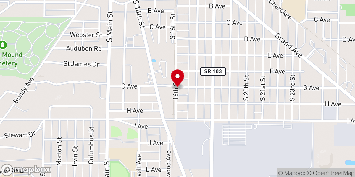 Map showing location of Abundant Life Church of God
