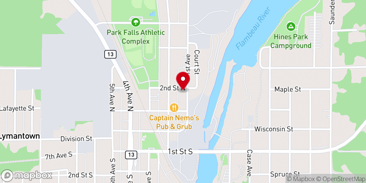 Map showing location of First Congregational United