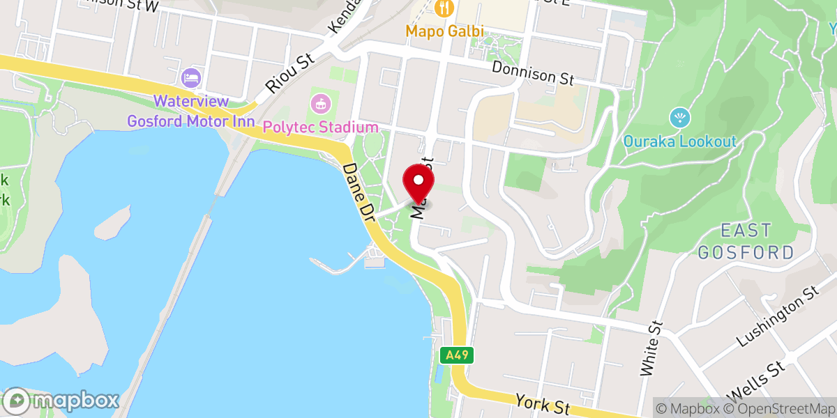 Map showing location of Christchurch Anglican Church