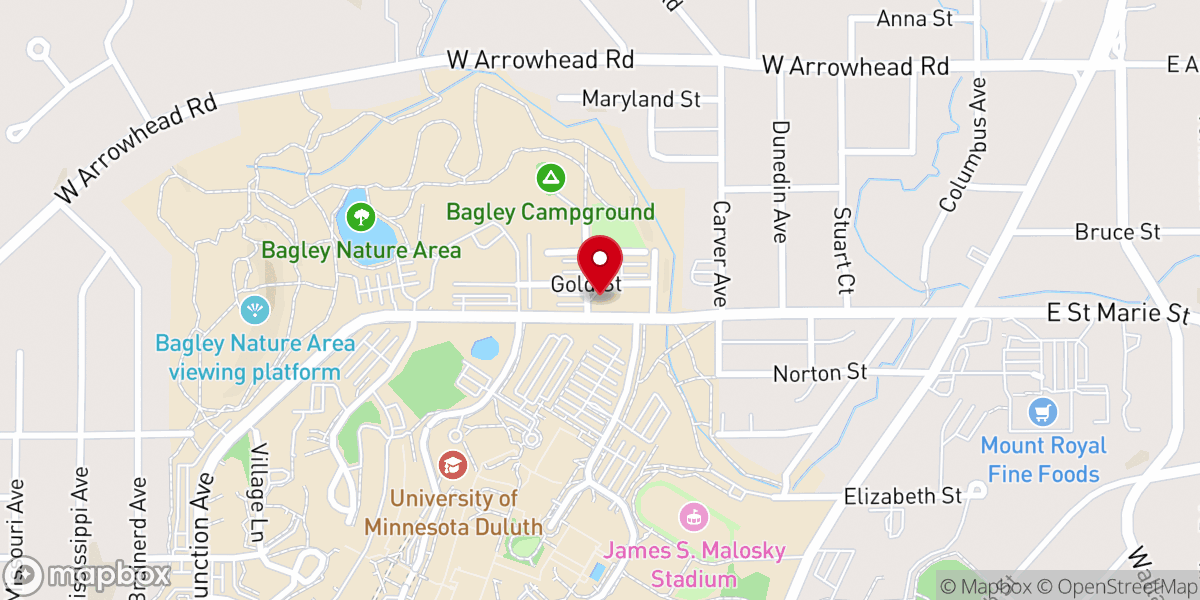 Map showing location of Newman Catholic Campus Ministry