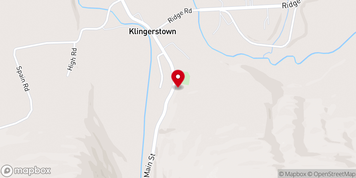 Map showing location of Zion Lutheran Church
