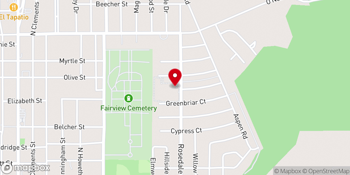 Map showing location of Whaley United Methodist Church