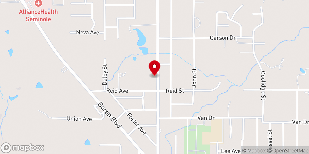 Map showing location of Ideal Street Baptist Church