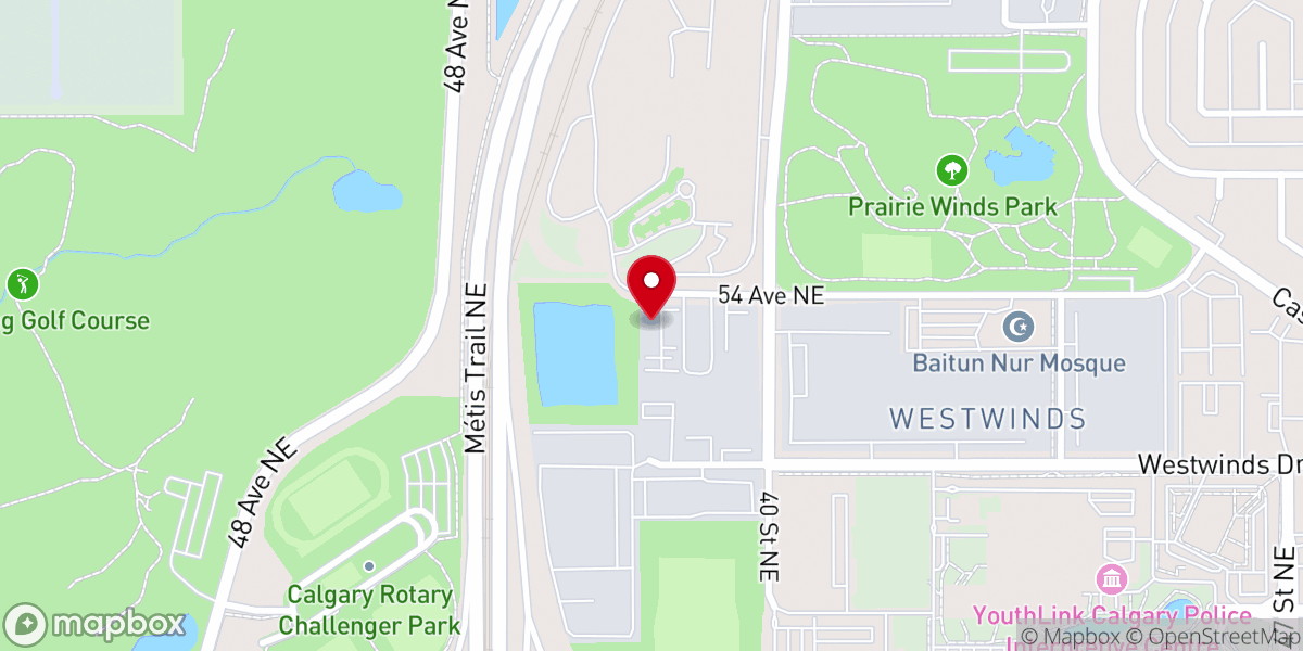 Map showing location of Ministerio Internacional, MI GPS, Iglesia, Church, Cristiana, Hispana, Calgary